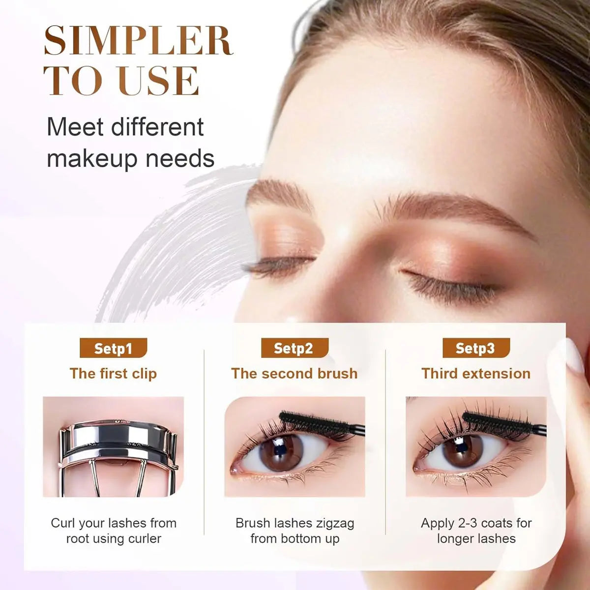 🔥Lengthening And Curling Long-lasting Mascara💖 Longer. Thicker & Perfectly Curled Lashes