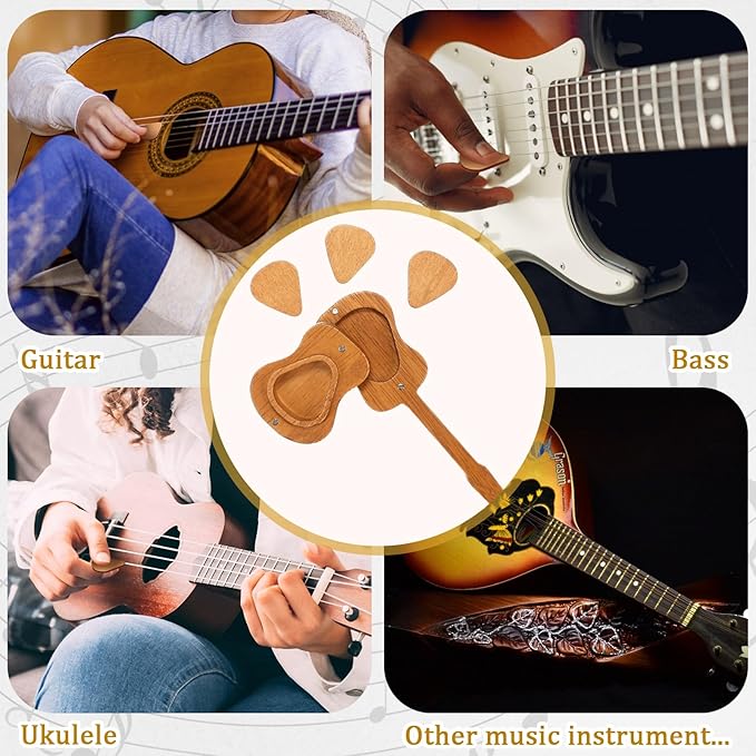 🔥2026 Special 49% OFF🔥-🎁Mini Cute Edition Wooden Guitar Plectrum Case🎸