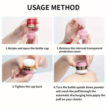 3-Piece Lazy Blush Set – Effortless Radiance in Seconds Quick. Natural-Looking Blush  Built-in Mirror 🪞