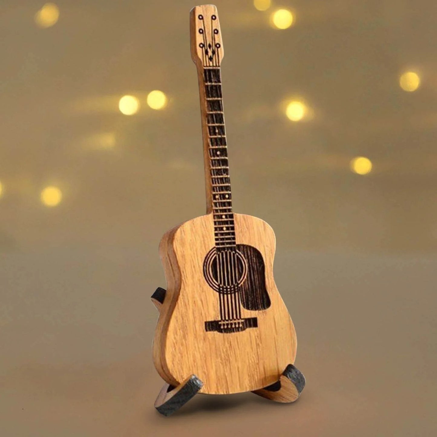 🔥2026 Special 49% OFF🔥-🎁Mini Cute Edition Wooden Guitar Plectrum Case🎸
