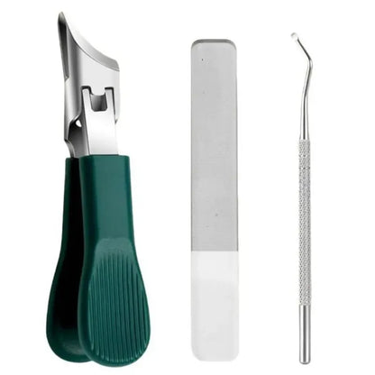 ✂️✨ Eagle Beak Wide Jaw Nail Clippers Set | Anti-Splash 25° Slanted Blade for Thick & Ingrown Toenails | Ultra-Sharp Stainless Steel Manicure & Pedicure Tool 🦅