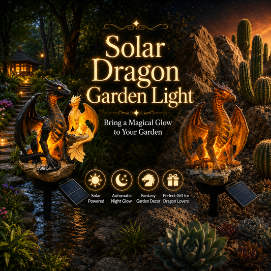 🔥 Limited 50% OFF Today!🐉Solar Dragon Garden Light Set🔥– ✨2 Dragons Included for Magical Outdoor Decor🎁