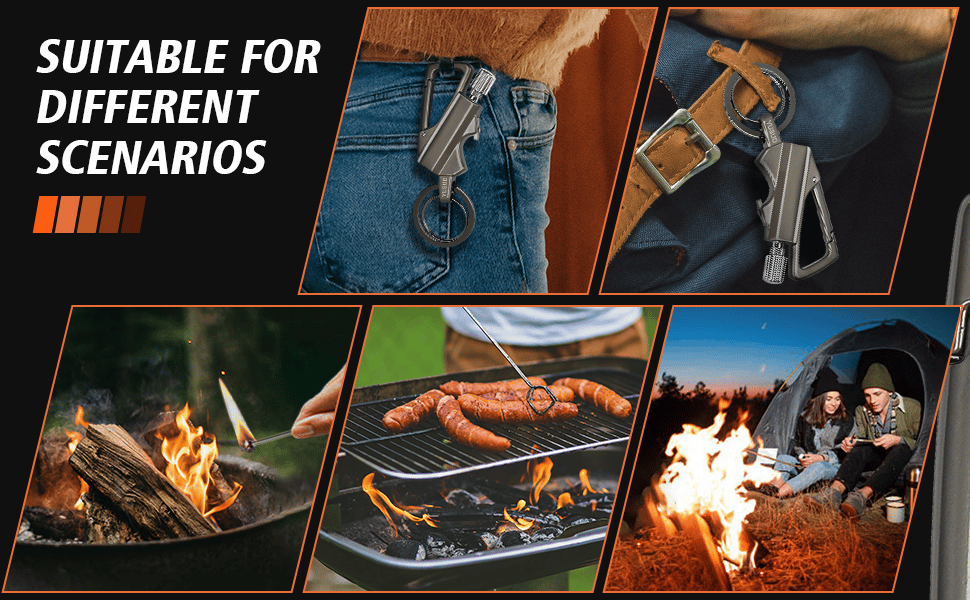 ✨LAST DAY 49% OFF - Permanent Match Infinity Lighter with Multitool Keychain Bottle Opener