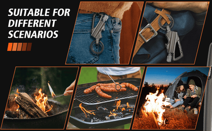 ✨LAST DAY 49% OFF - Permanent Match Infinity Lighter with Multitool Keychain Bottle Opener