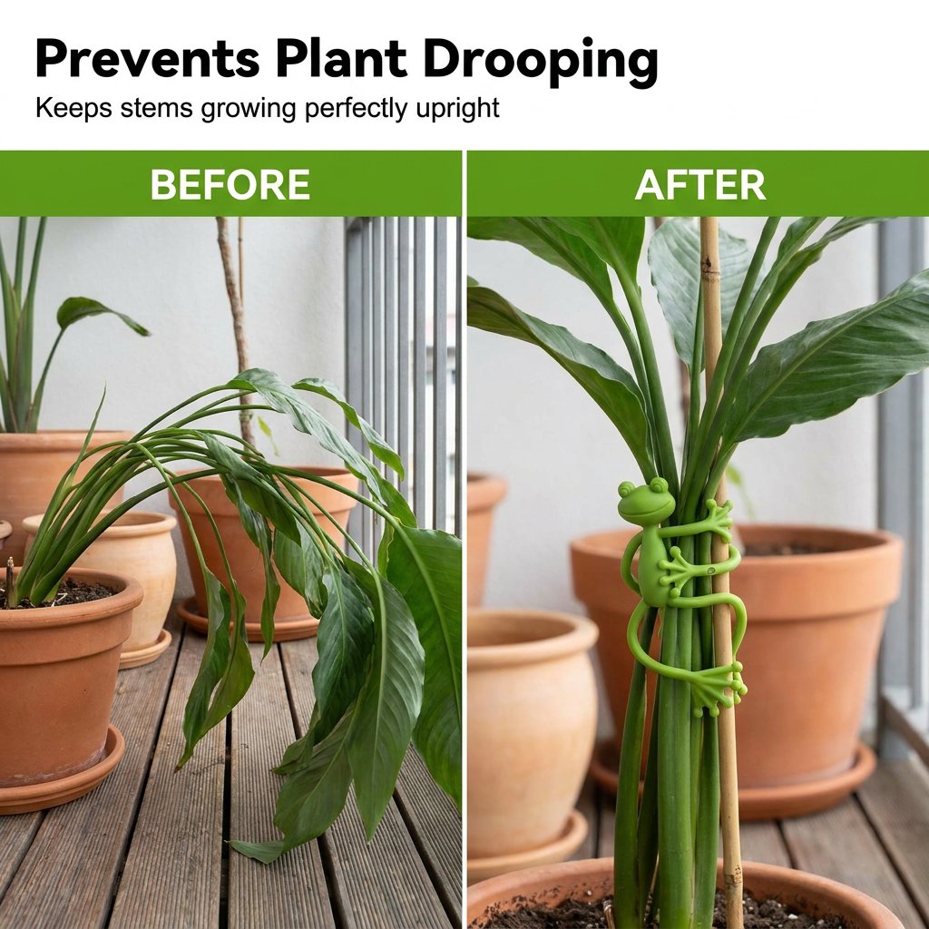 Frog Plant Stand Clips 🐸🌿 Support Climbing Plants Indoors Outdoors Stable Growth（Buy one get one free