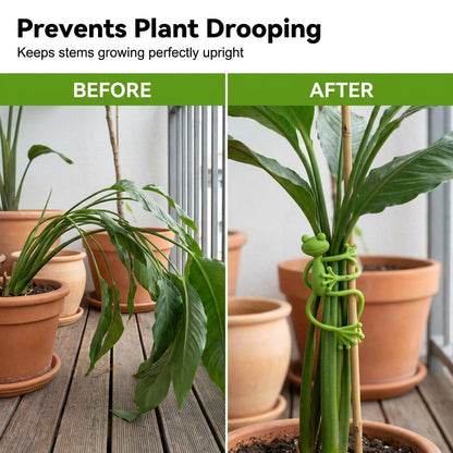 Frog Plant Stand Clips 🐸🌿 Support Climbing Plants Indoors Outdoors Stable Growth（Buy one get one free