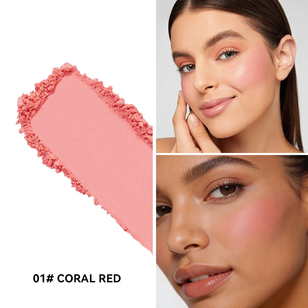 3-Piece Lazy Blush Set – Effortless Radiance in Seconds Quick. Natural-Looking Blush  Built-in Mirror 🪞