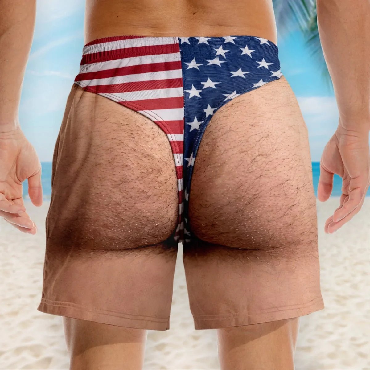 🇺🇸 Funny Patriotic Men's Swim Trunks – Freedom & Chill Summer Beach Shorts 🏖️😎