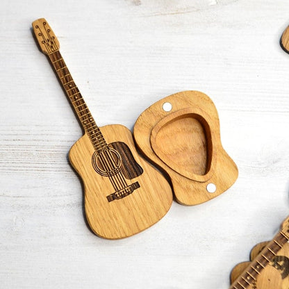 🔥2026 Special 49% OFF🔥-🎁Mini Cute Edition Wooden Guitar Plectrum Case🎸