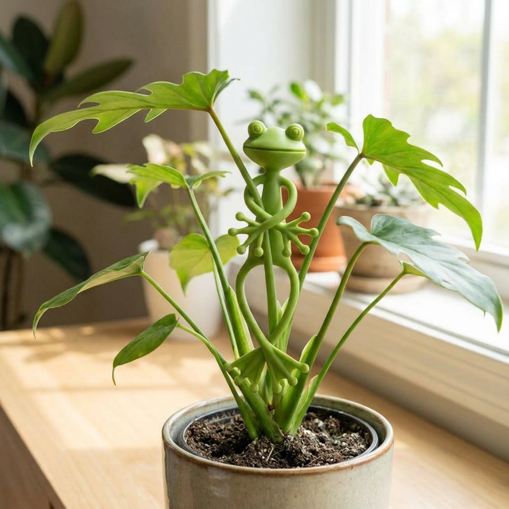 Frog Plant Stand Clips 🐸🌿 Support Climbing Plants Indoors Outdoors Stable Growth（Buy one get one free