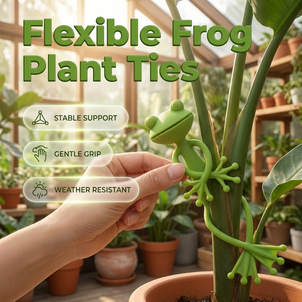 Frog Plant Stand Clips 🐸🌿 Support Climbing Plants Indoors Outdoors Stable Growth（Buy one get one free